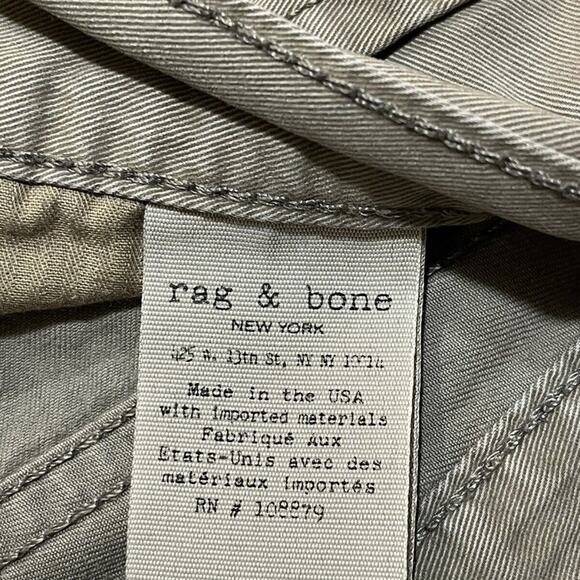 RAG & BONE Men's Distressed Green Standard Issue Fit 3 Slim Straight Leg Sz 30 - Picture 3 of 8